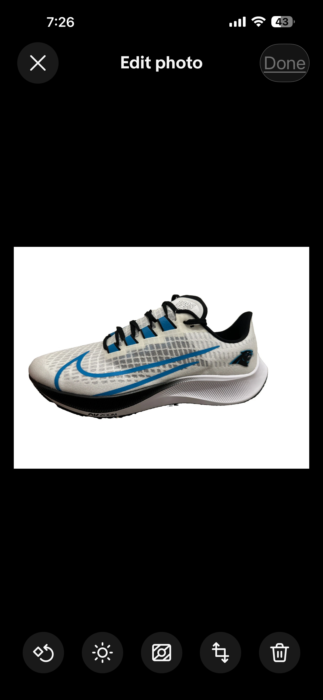 Nike Air Zoom Pegasus 37 Carolina Panthers