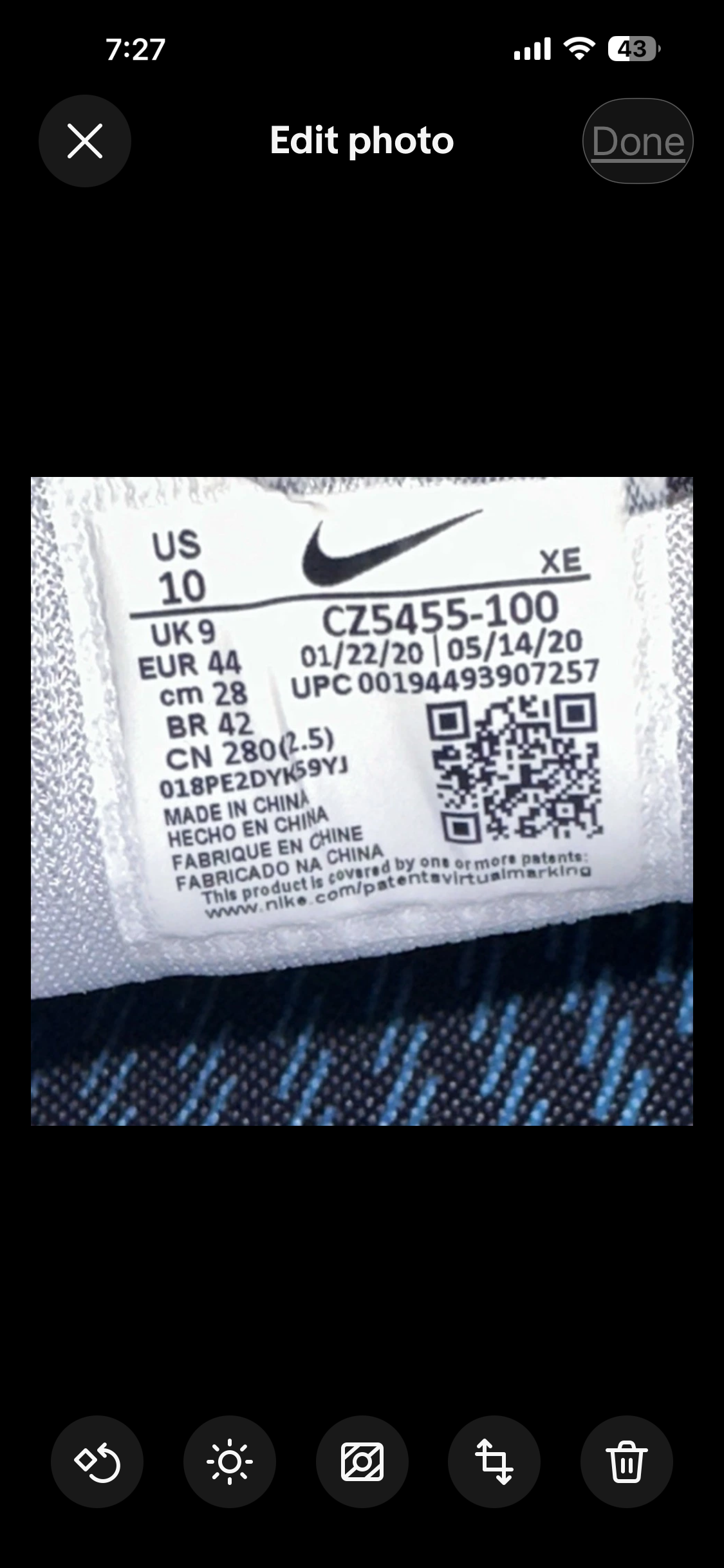Nike Air Zoom Pegasus 37 Carolina Panthers